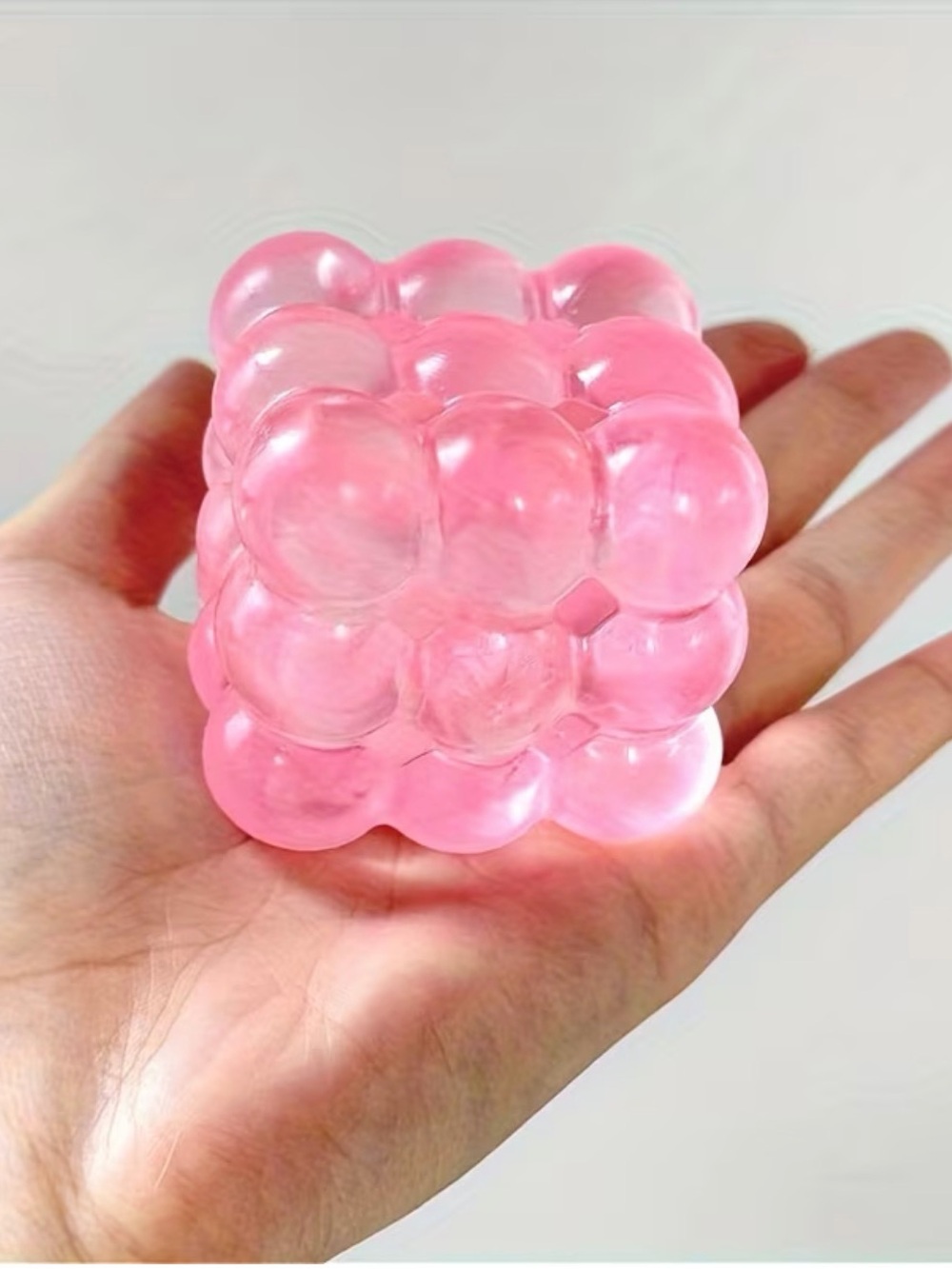 Pink Bubble Cube Stress Toy